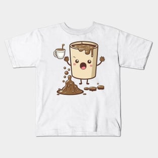 Sipping on some cute coffee in the morning Kids T-Shirt